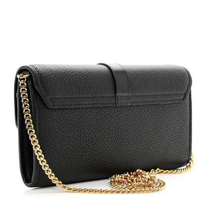Chloe Shiny Grained Calfskin Aby Wallet on Chain Black 3 of 10