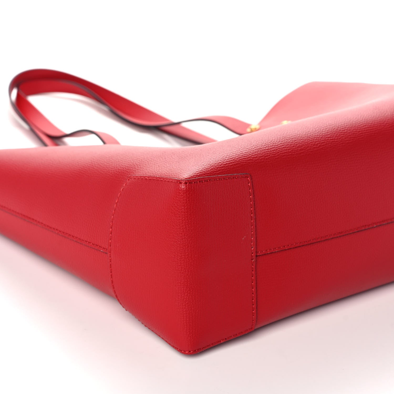 Burberry Grainy Calfskin Haymarket Check Small Reversible Tote Red 12 of 18