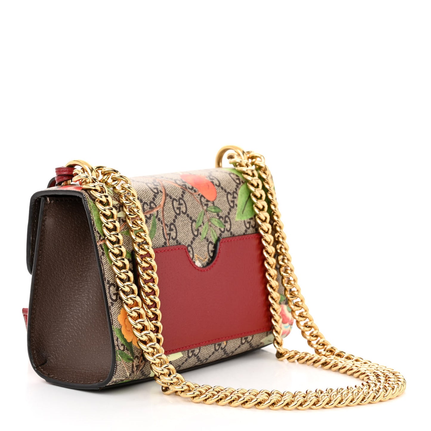 GG Supreme Monogram Tian Small Padlock Shoulder Bag Beige Multicolor New Acero