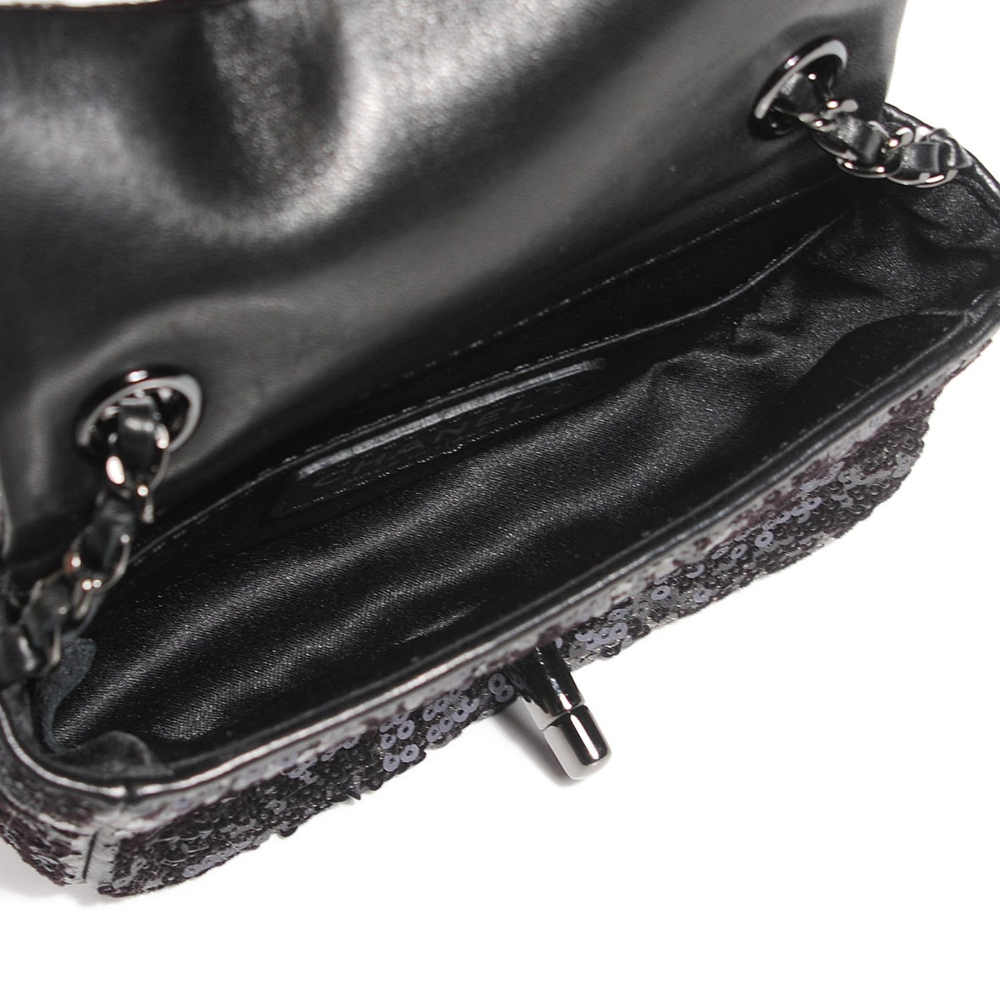 Lambskin Sequin Moonlight on Water Extra Mini Flap