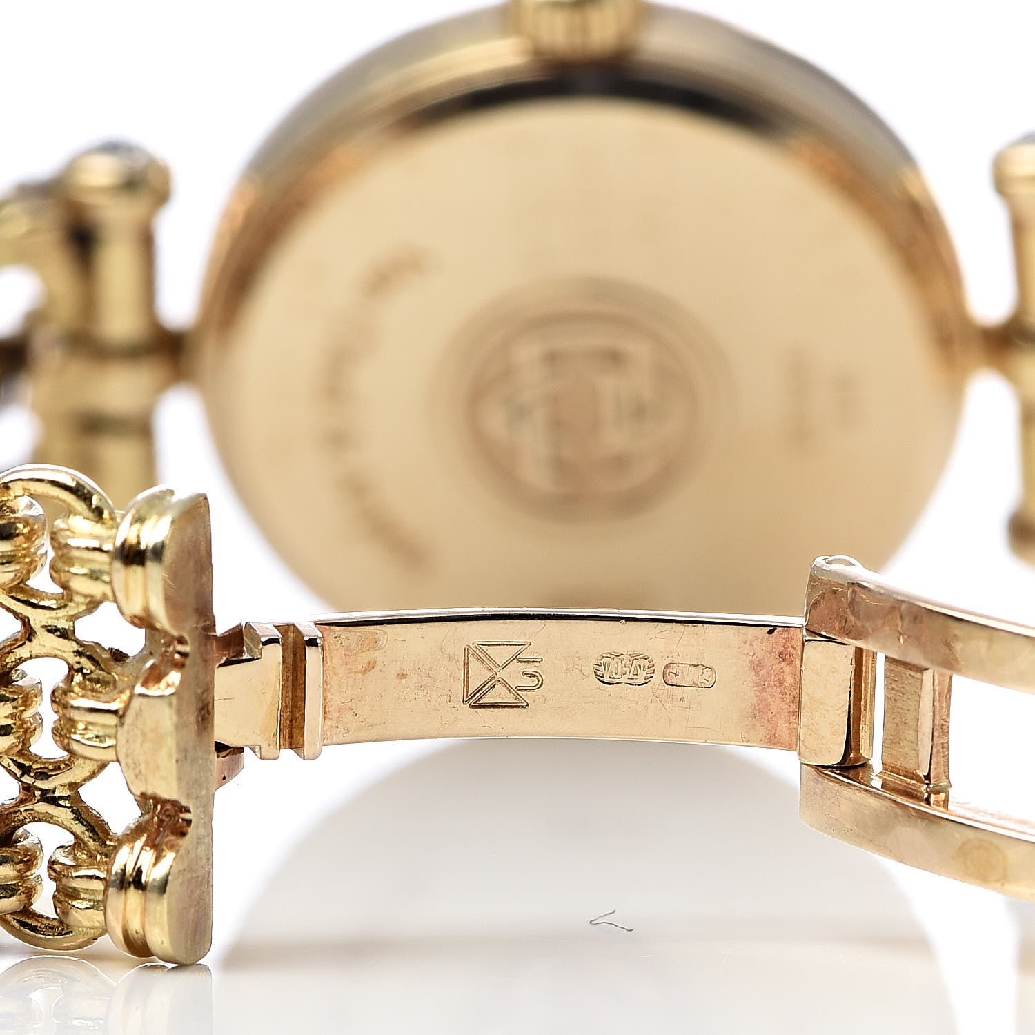 Van Cleef & Arpels 18K Yellow Gold Diamond Emerald 21mm Classic Quartz Watch 6 of 8