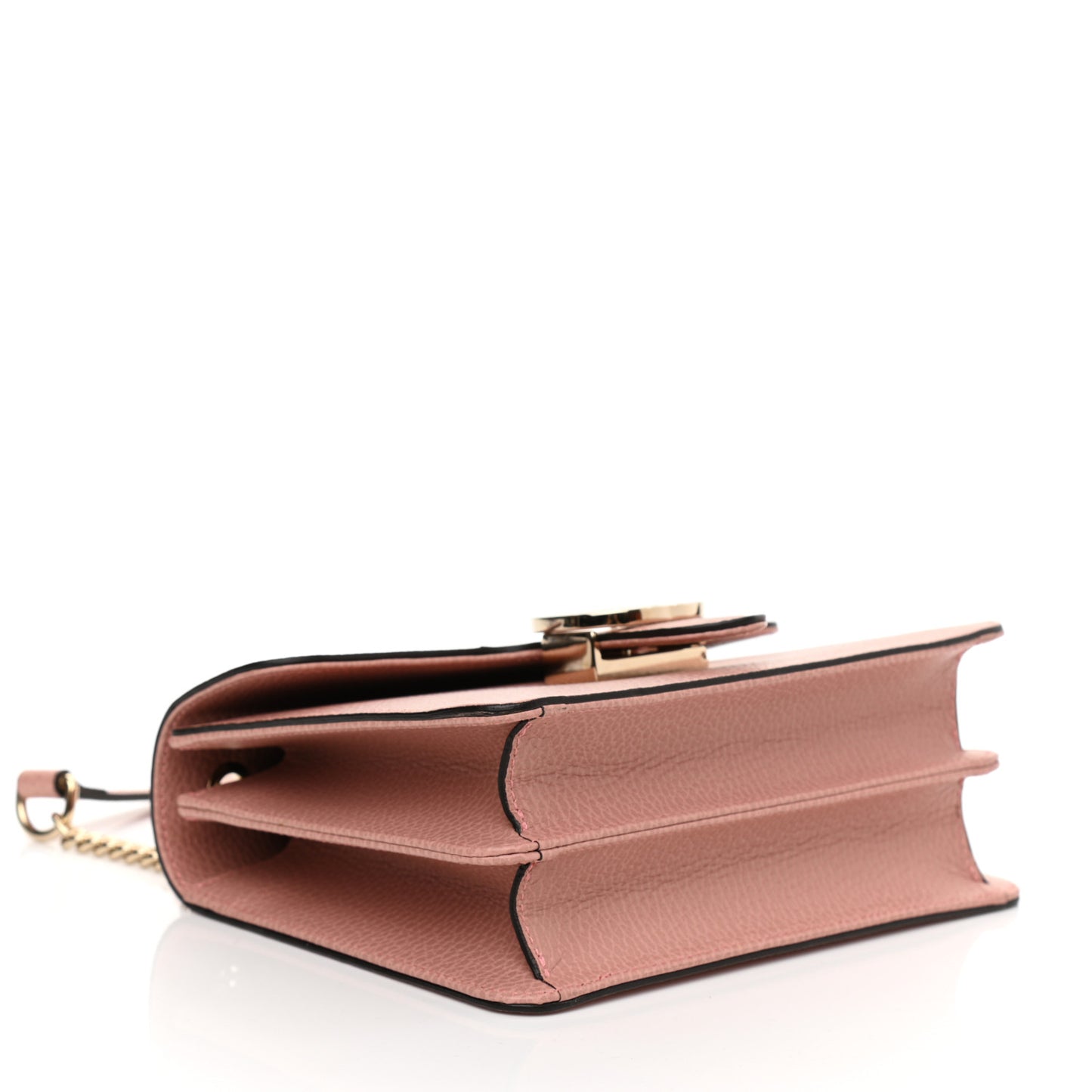 Dollar Calfskin Small Interlocking G Shoulder Bag Soft Pink