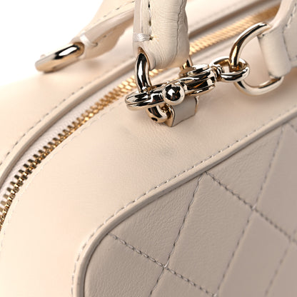 Chanel Calfskin Quilted Travel Kit Vanity Case Beige 15 of 15