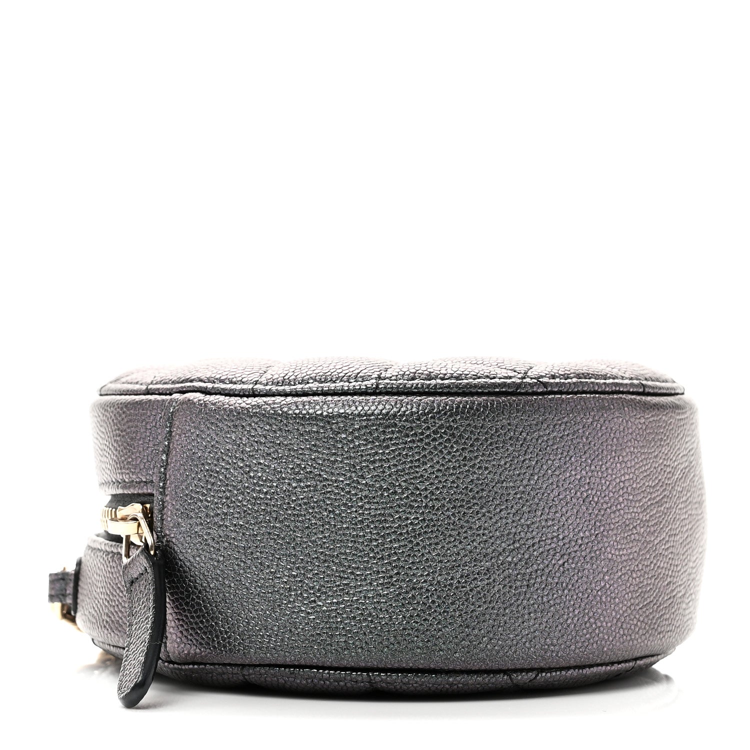 Chanel Iridescent Caviar Quilted Round Clutch With Chain Black 4 of 10