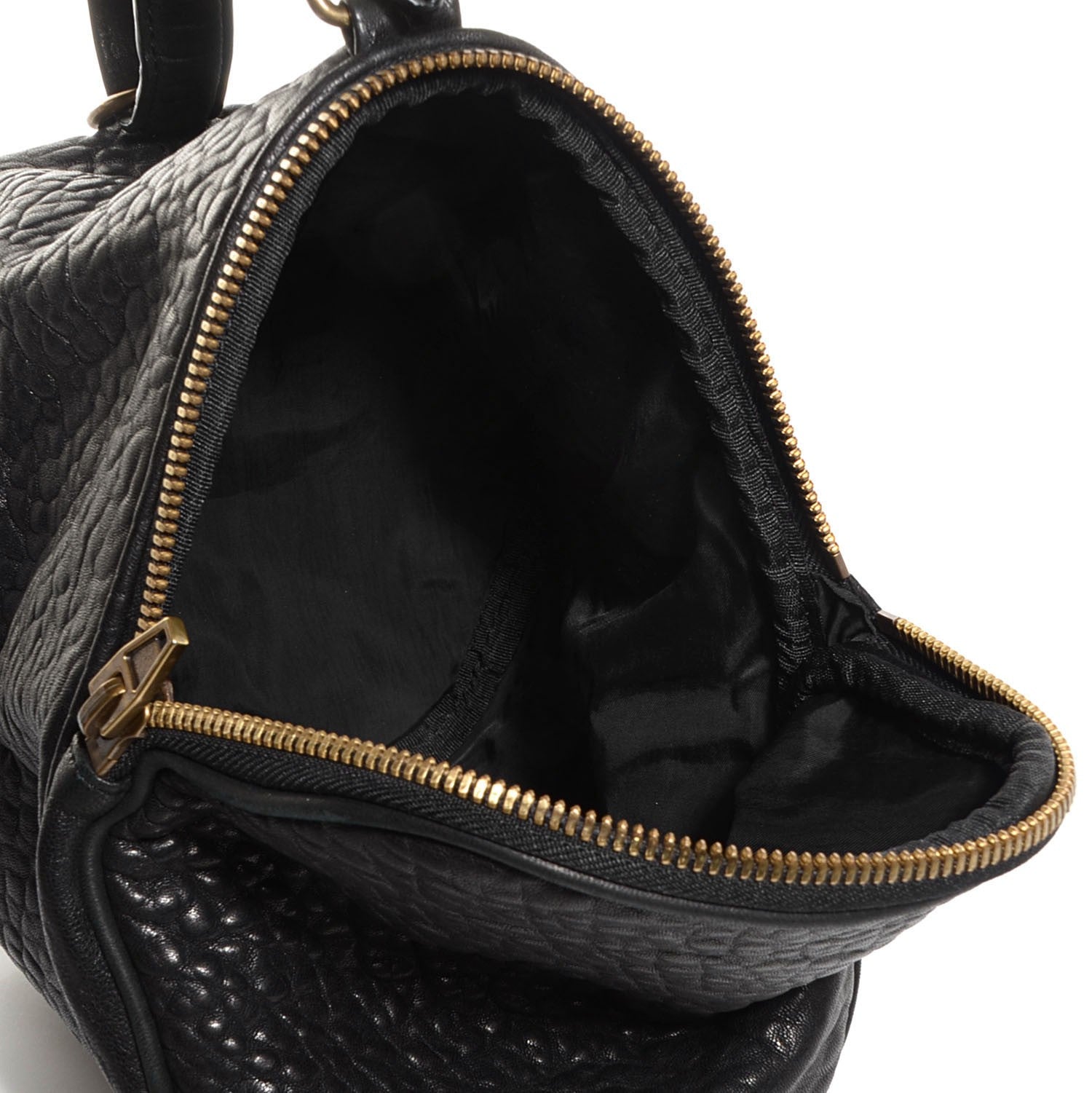 Alexander Wang Pebbled Lambskin Angela Pochette Black Antique Brass Hardware 5 of 8