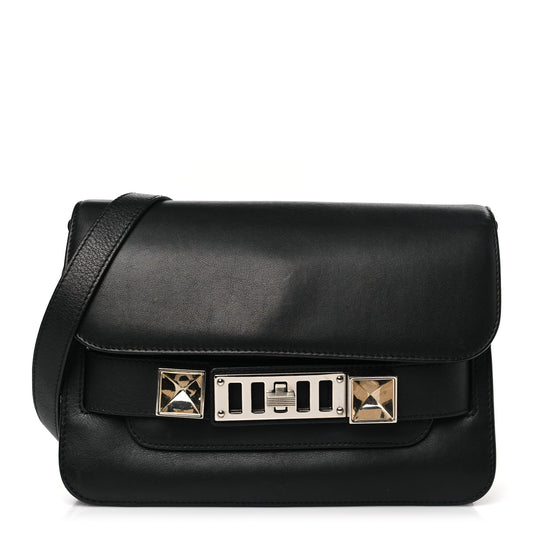 Calfskin Mini PS11 Classic Shoulder Bag Black