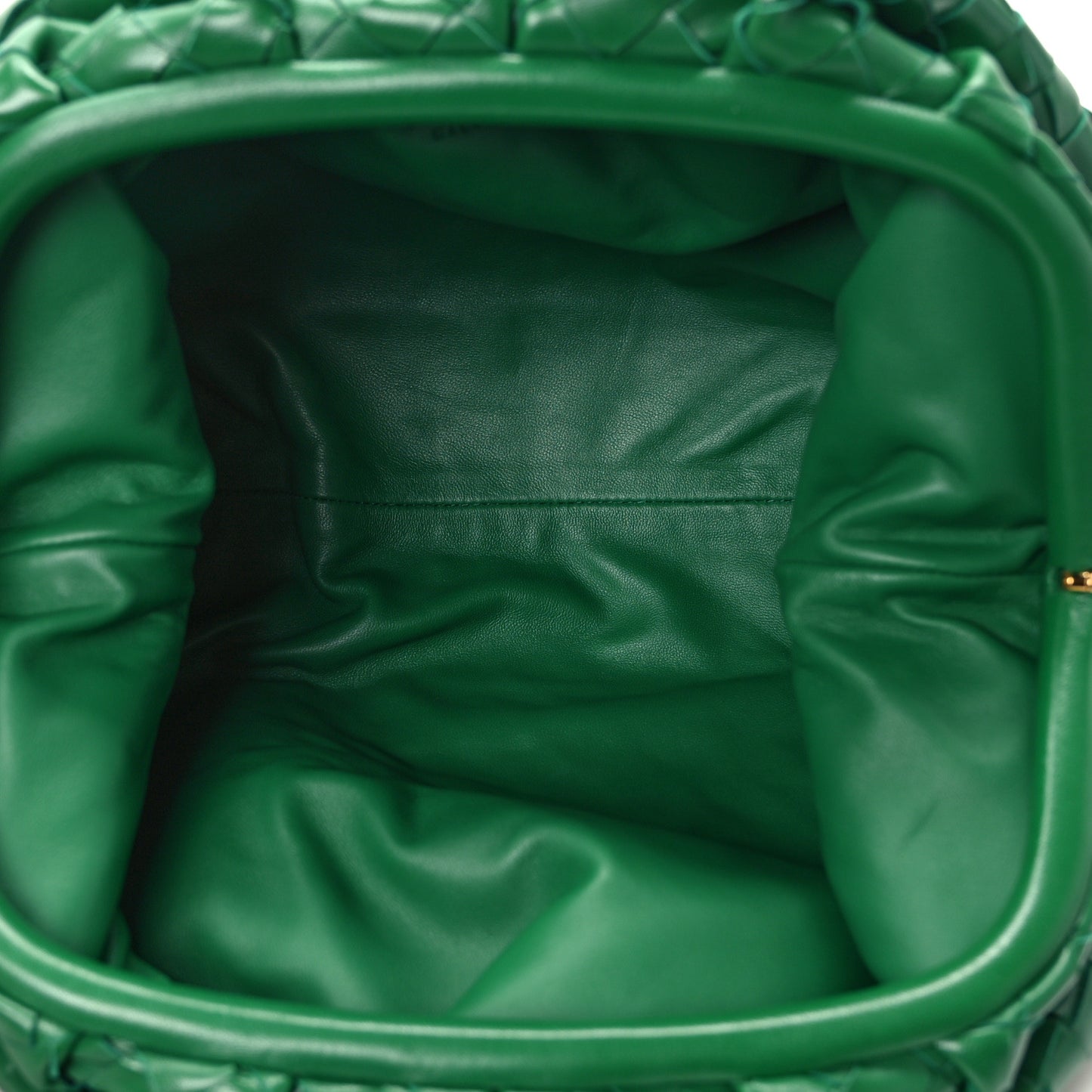 Nappa Maxi Intrecciato The Pouch Oversized Clutch Racing Green