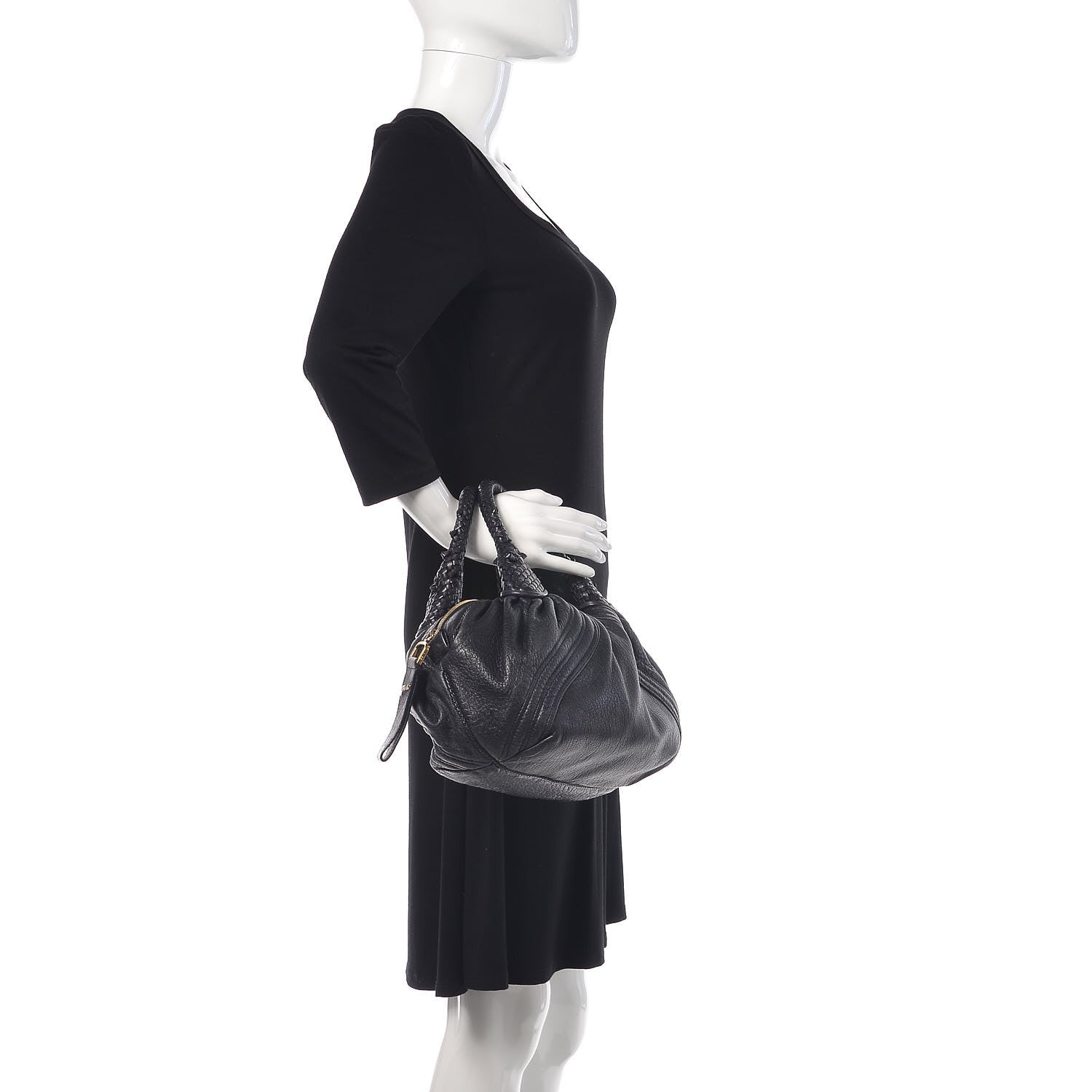 Fendi Nappa Nuvolata Spy Bowler Blueberry 2 of 13