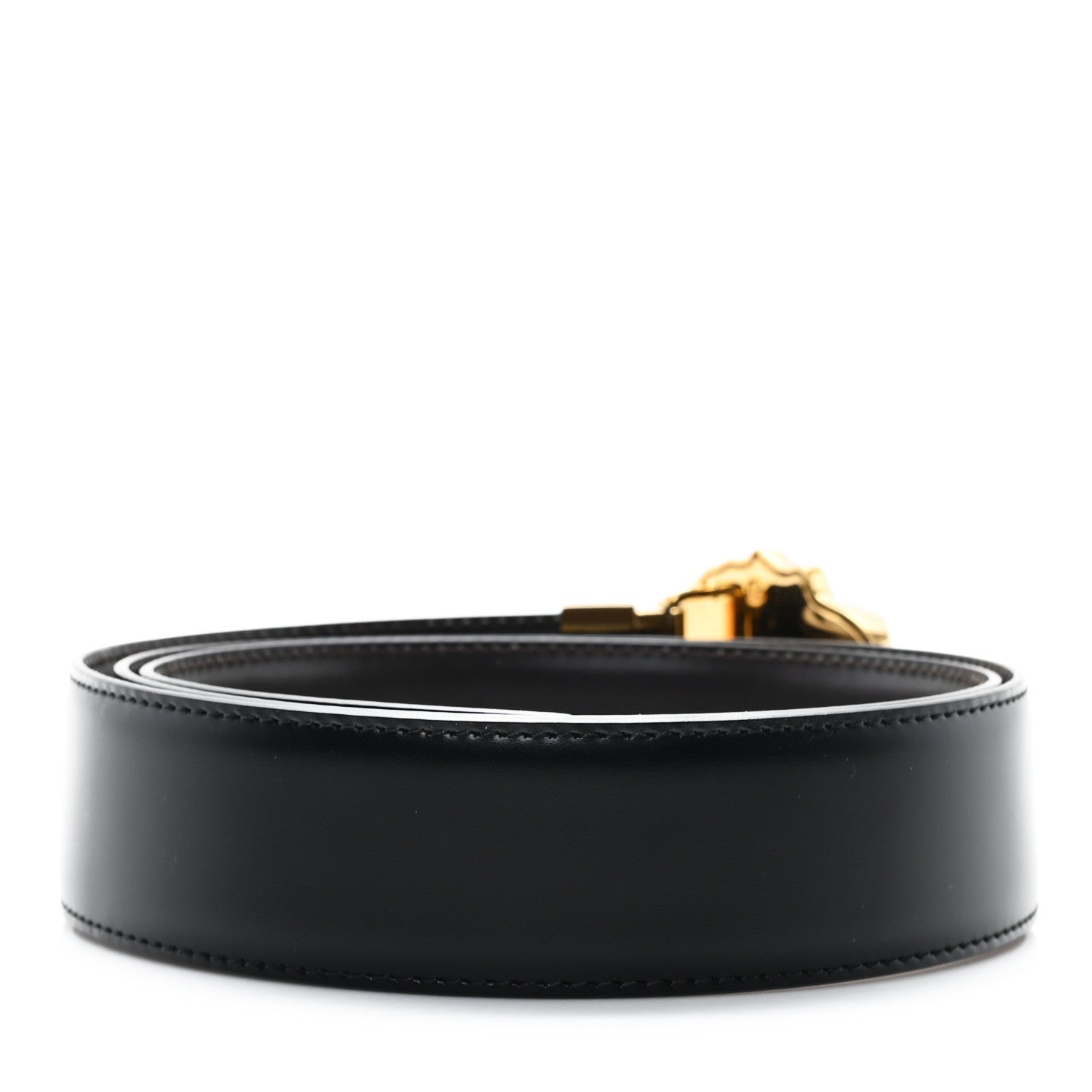 Versace Calfskin 4cm La Medusa Belt 120 Black 1 of 5