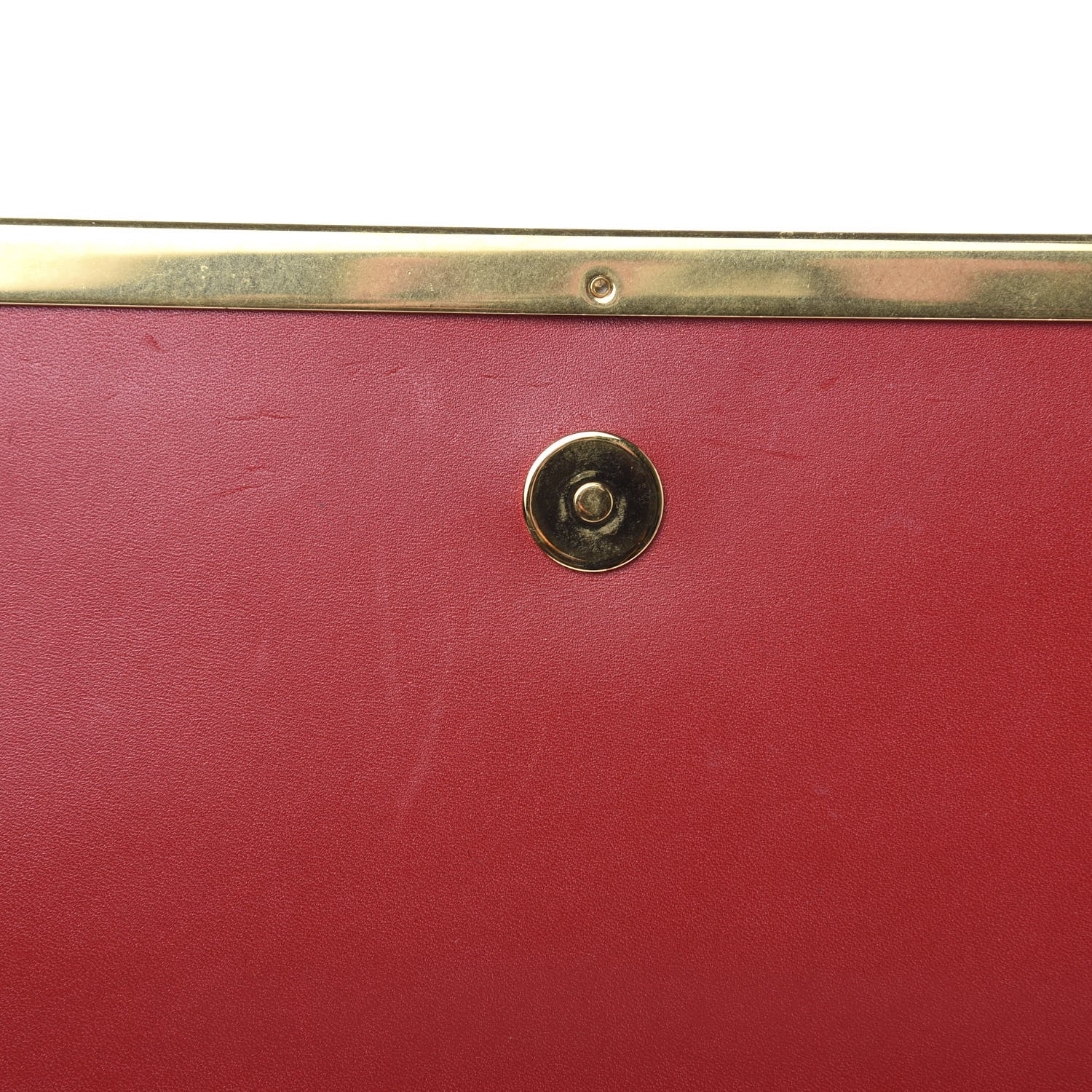 Saint Laurent Calfskin Lutetia Flap Clutch Red 12 of 12