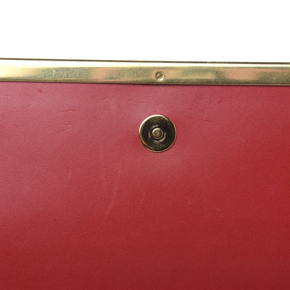 Saint Laurent Calfskin Lutetia Flap Clutch Red 12 of 12