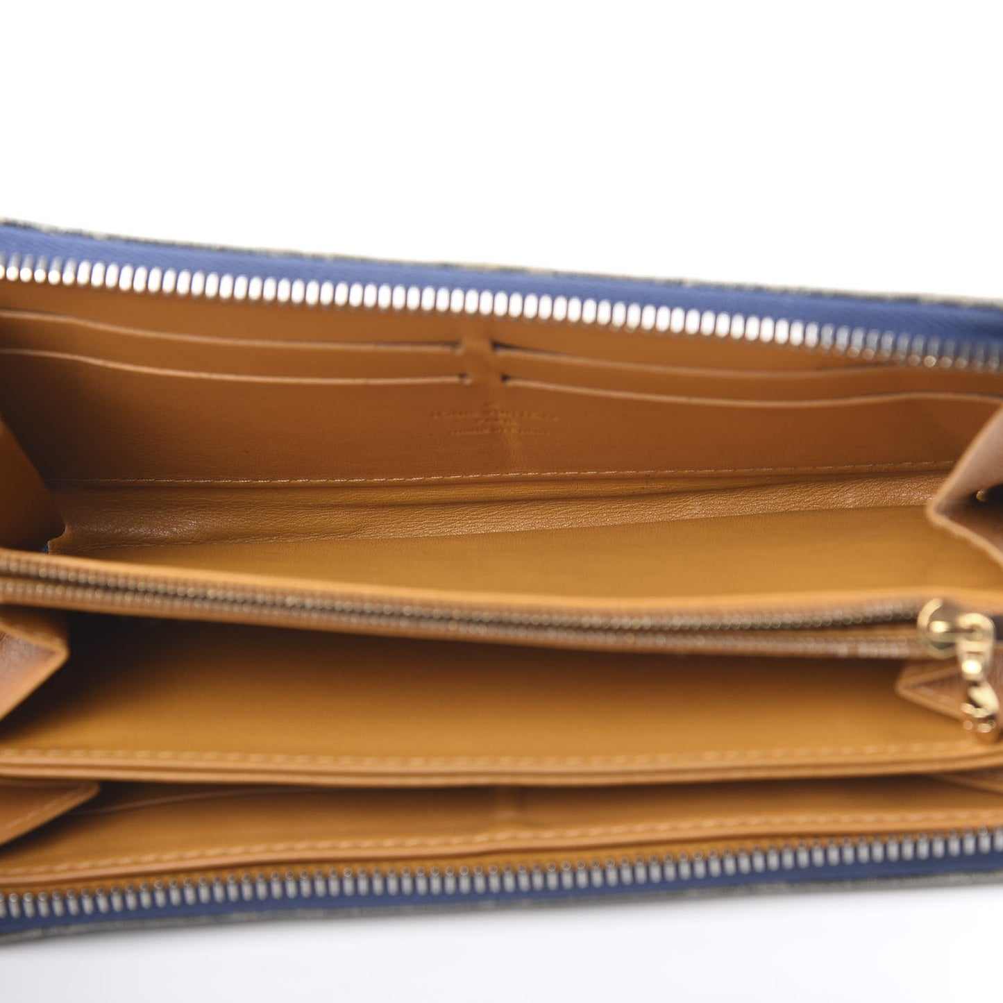 Monogram Denim Zippy Wallet Blue
