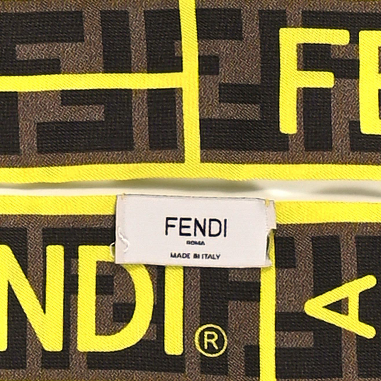 Silk FF 1974 Roma Logo Wrappy Scarf Set Rosa Fluo Tobacco Moro Giallo