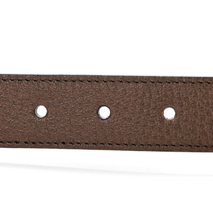 Gucci Jumbo GG Monogram Textured Dollar Calfskin Bamboo 30mm Belt 85 34 Camel Ebony New Acero Pomegranate Red 4 of 5
