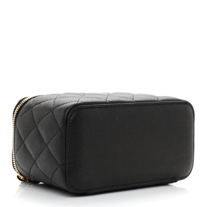 Chanel Caviar Quilted Small Vanity Case With Chain Black 4 of 10
