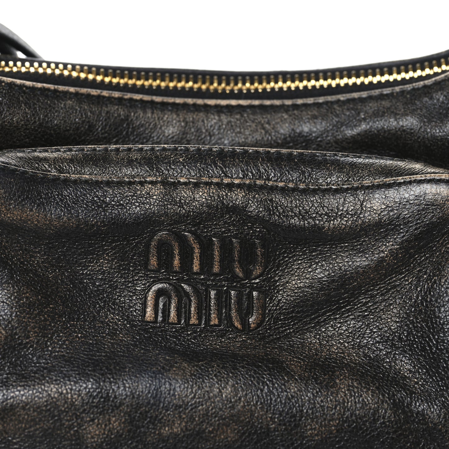 Distressed Nappa Pocket Bag  Sand Coffee