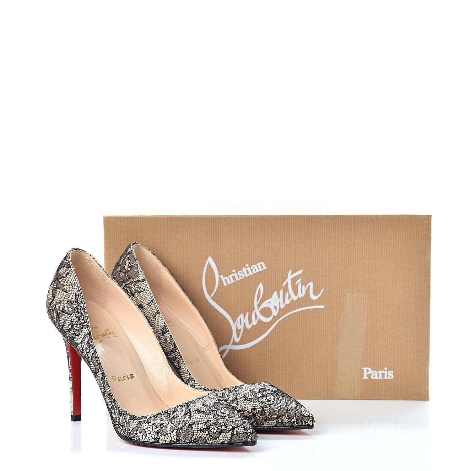 Christian Louboutin Pigalle Lace 100 Pumps 39 Black 11 of 11