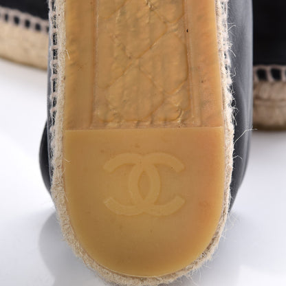 Chanel Lambskin CC Espadrilles 39 Black 11 of 14