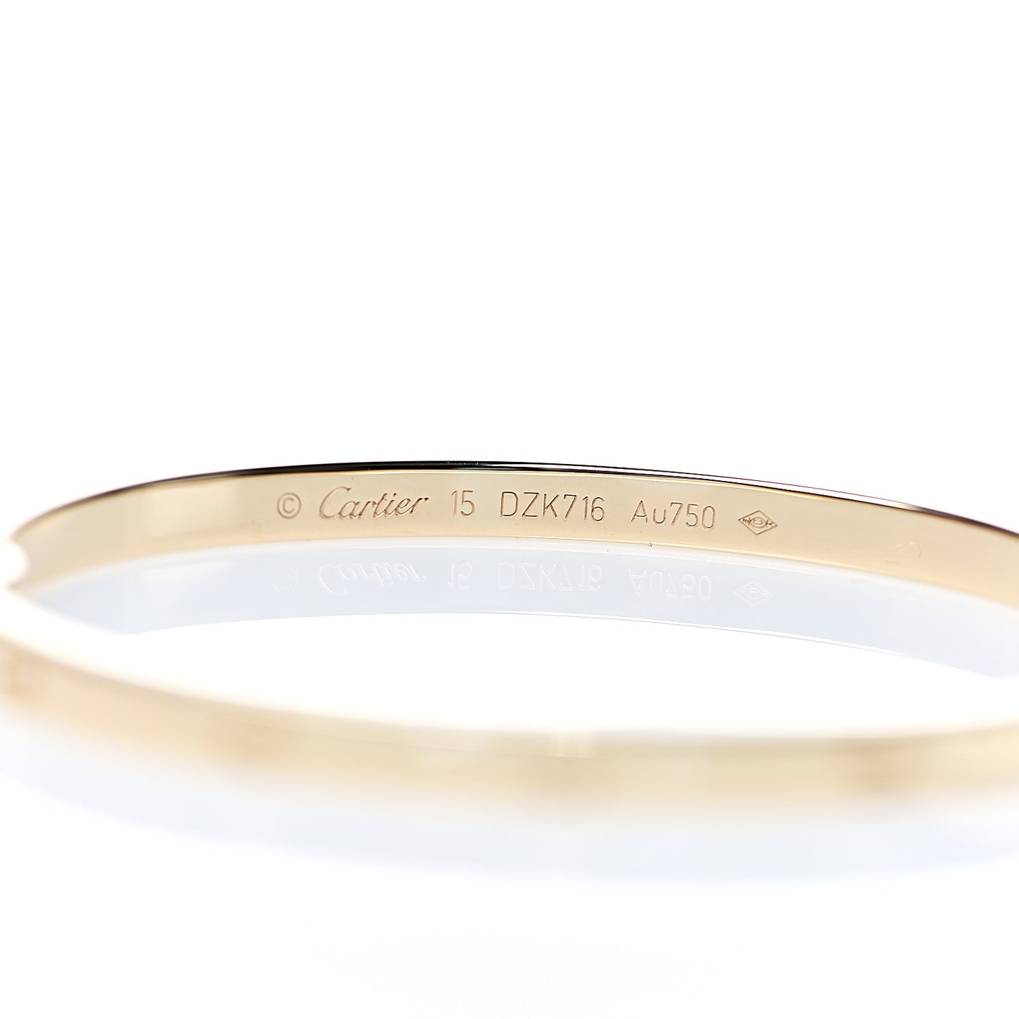 18K Yellow Gold Small LOVE Bracelet 15
