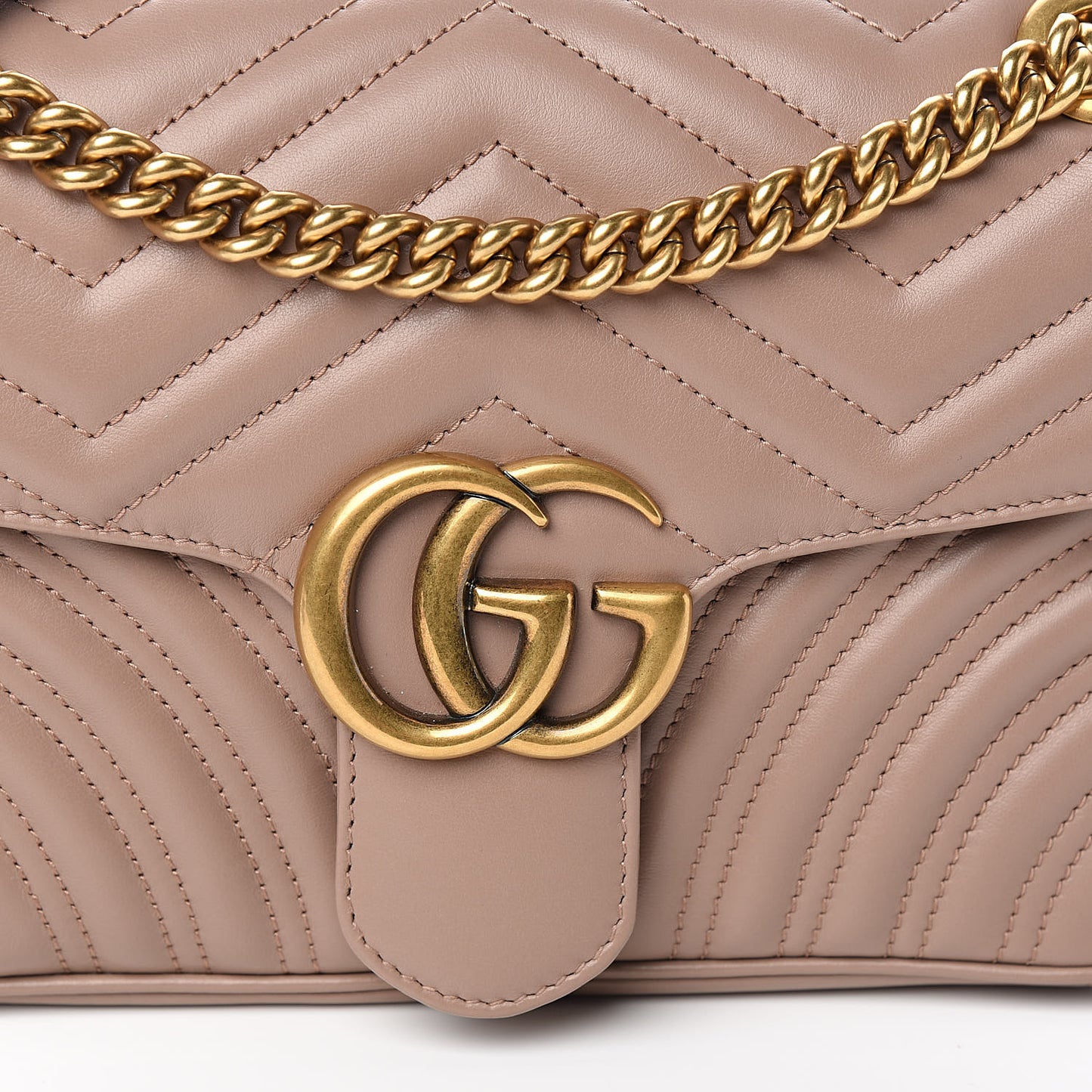 Calfskin Matelasse Small GG Marmont Shoulder Bag Porcelain Rose