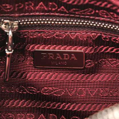 Prada Nylon Tessuto Impuntu Quilted Front Pocket Crossbody Bag Granato 8 of 9