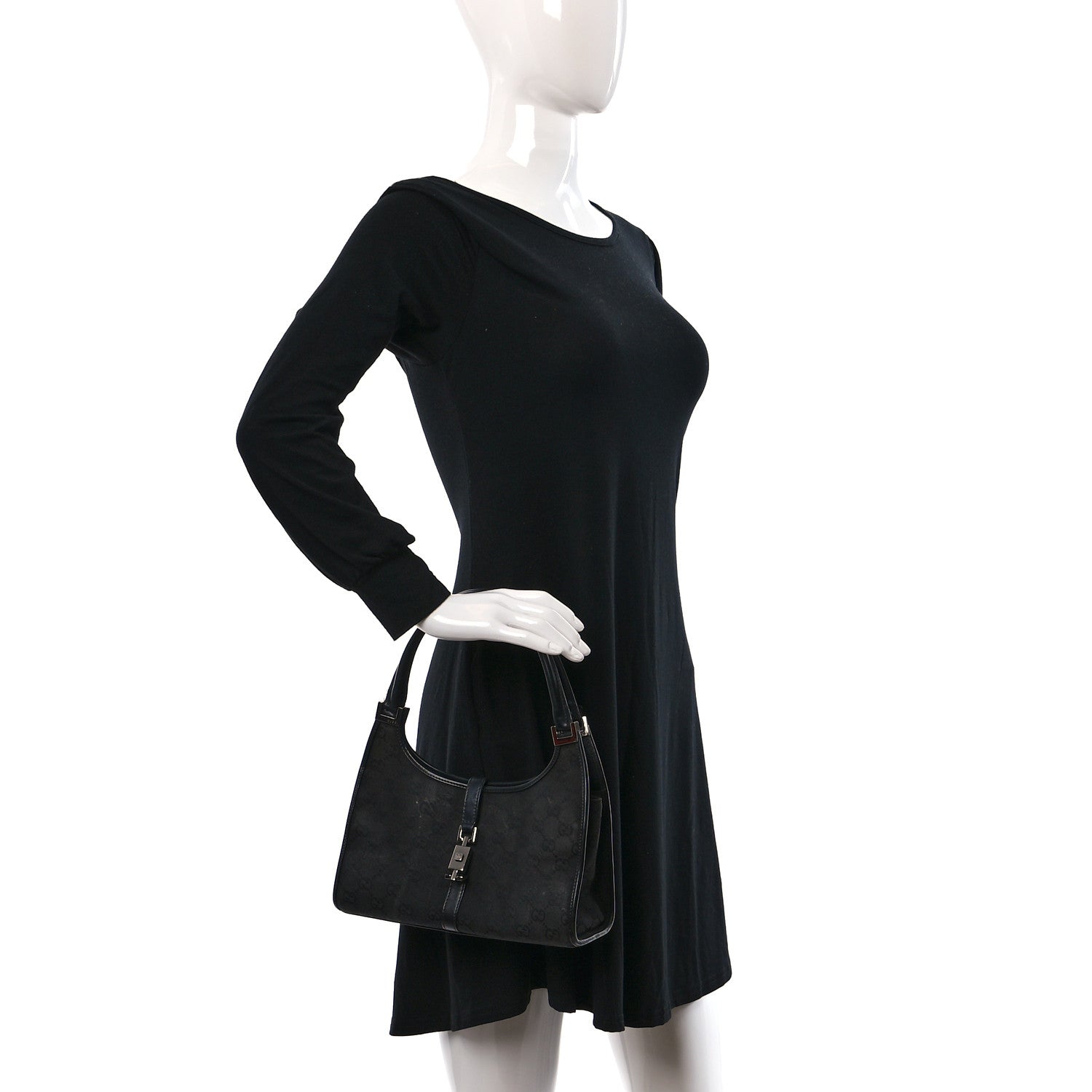 Gucci Monogram Small Bardot Black 2 of 11