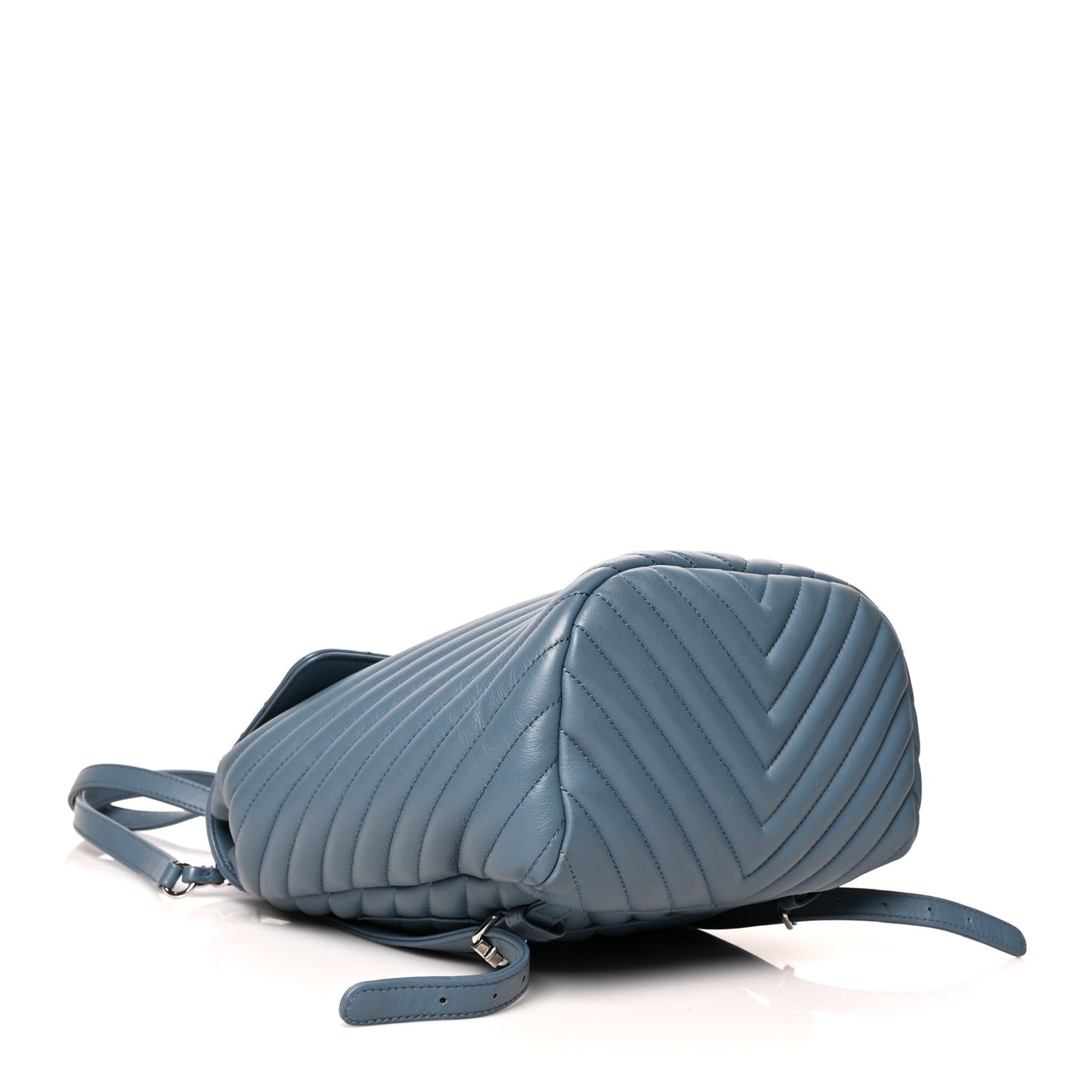 Calfskin Chevron Quilted Small Urban Spirit Backpack Light Blue