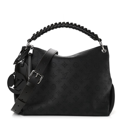 Louis Vuitton Mahina Beaubourg Hobo MM Black 1 of 10