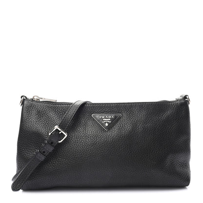 Prada Vitello Daino Crossbody Bag Black 1 of 11