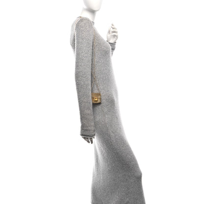 Fendi Glass Vitello King Beaded Mini Pico Baguette Charm Semolino 2 of 9