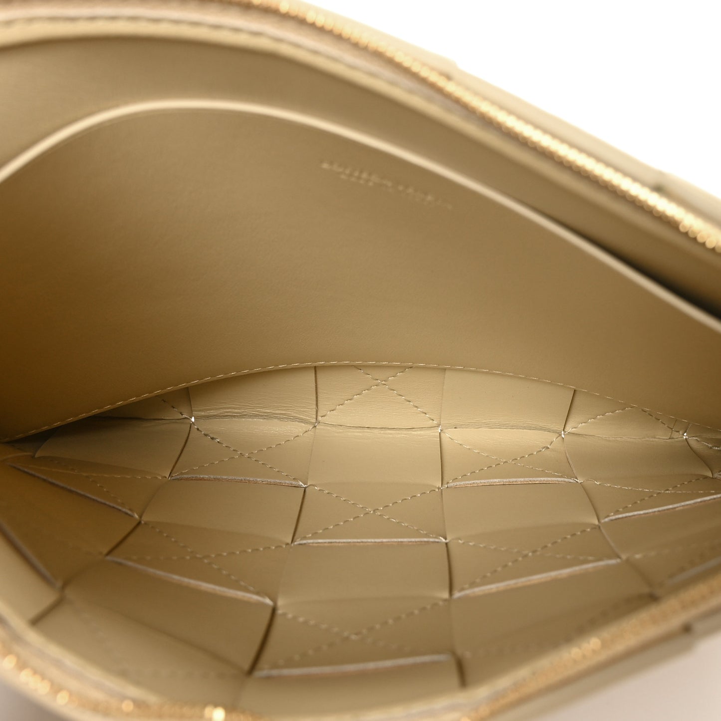 Nappa Maxi Intrecciato Medium Cassette Flat Zip Pouch Porridge