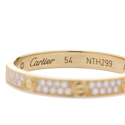 Cartier 18K Yellow Gold Diamond 2.6mm LOVE Paved Band Ring 54 6.75 54/6.75 4 of 6