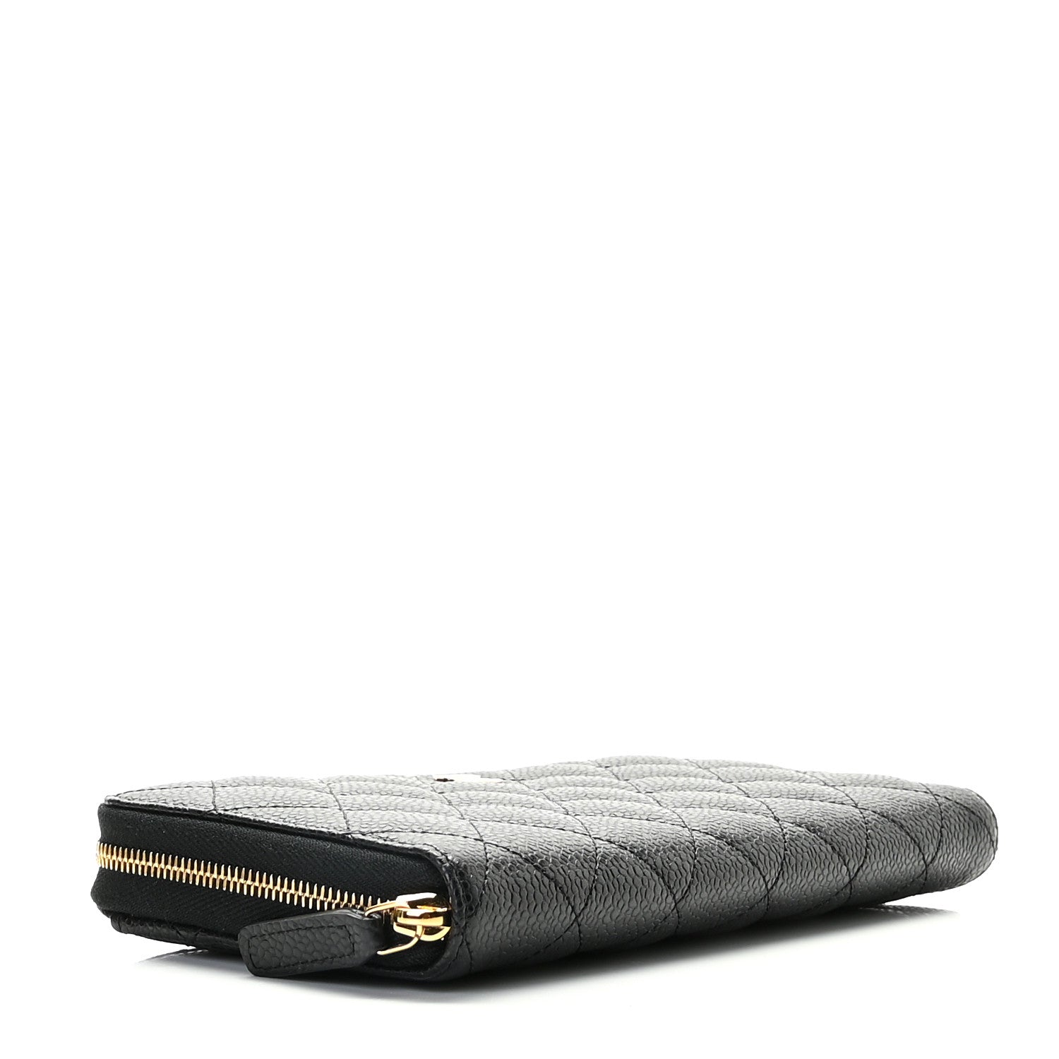 Chanel Caviar Quilted Large Gusset Zip Around Wallet Black 4 of 11