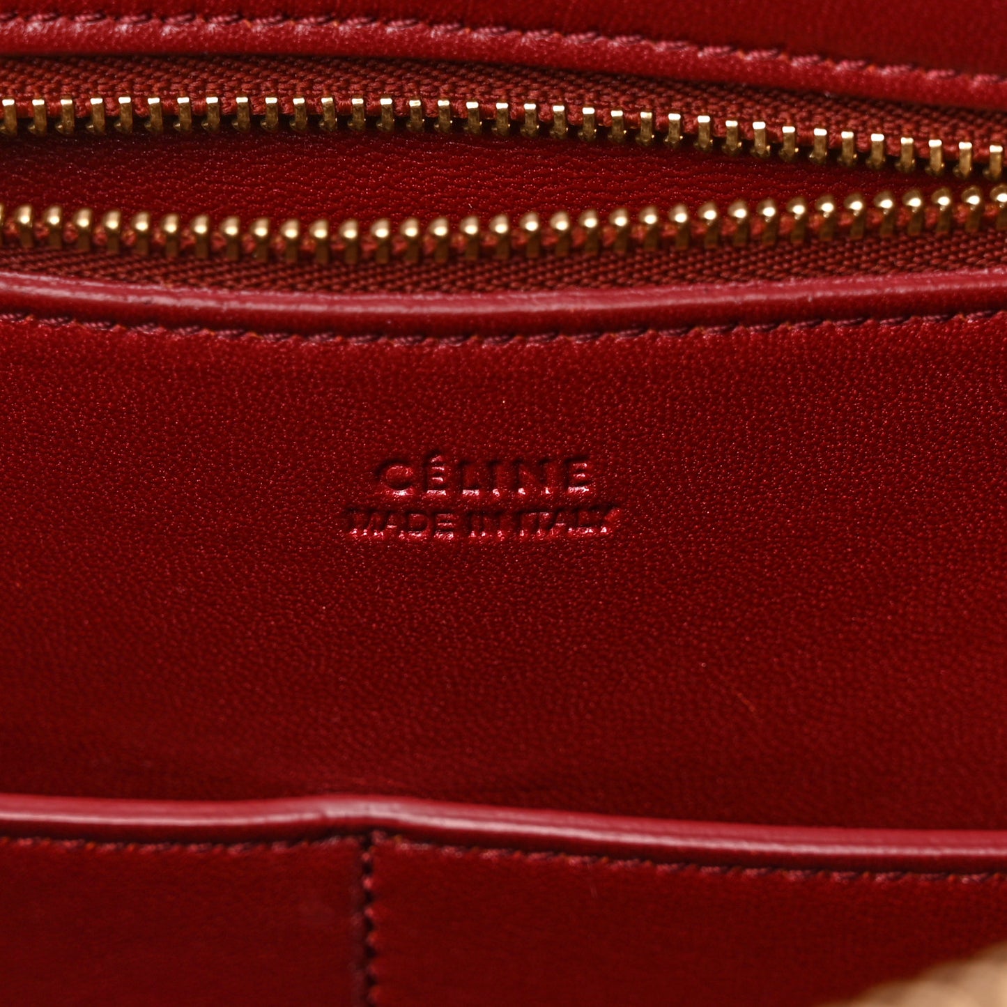 Bullhide Calfskin Small Ring Bag Dark Ruby