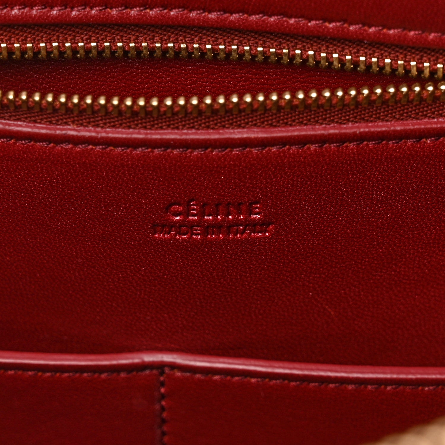 Celine Bullhide Calfskin Small Ring Bag Dark Ruby 7 of 13