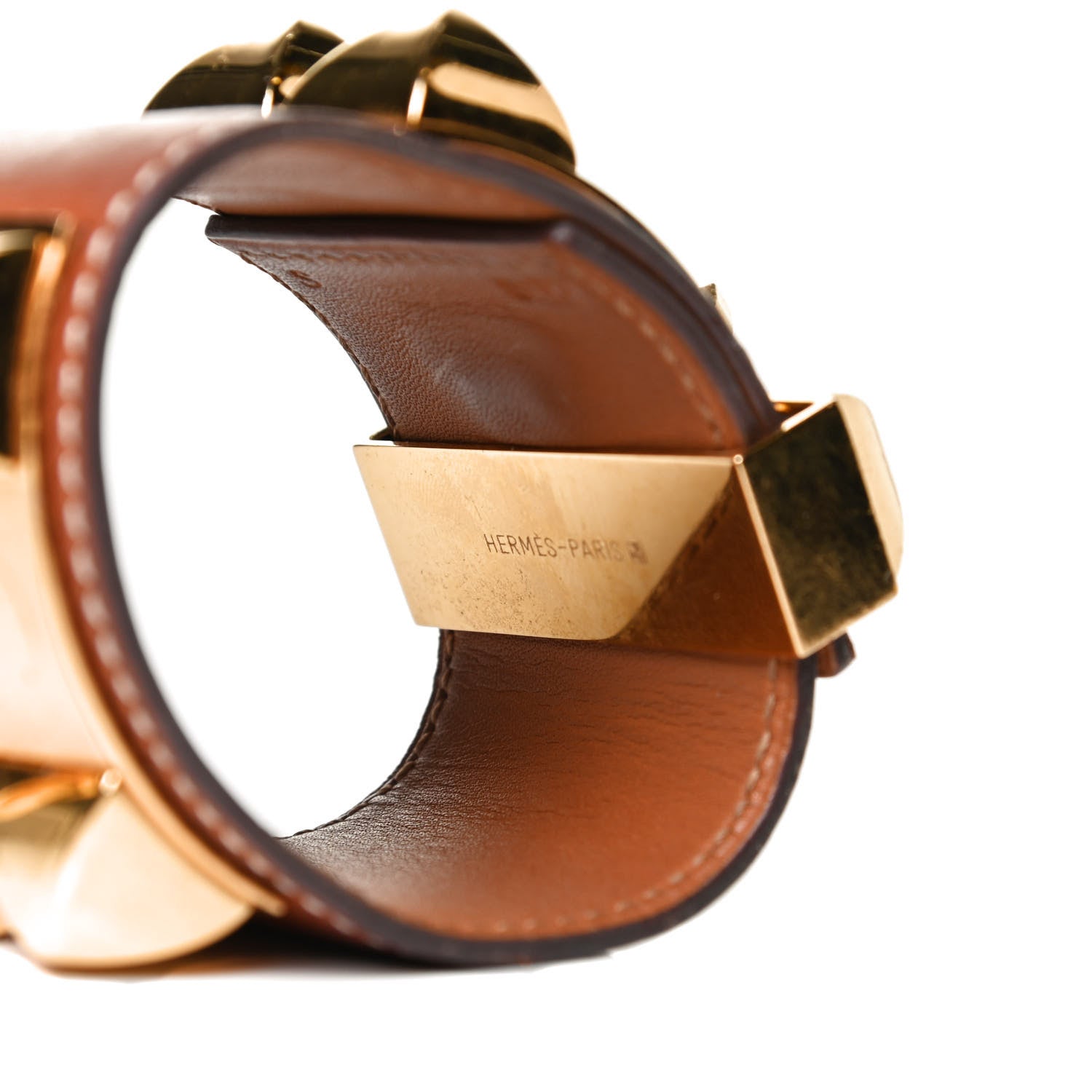 Hermes Barenia Collier de Chien CDC Bracelet S Fauve 5 of 7
