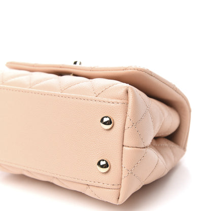 Chanel Caviar Quilted Extra Mini Coco Handle Flap Light Pink 7 of 10
