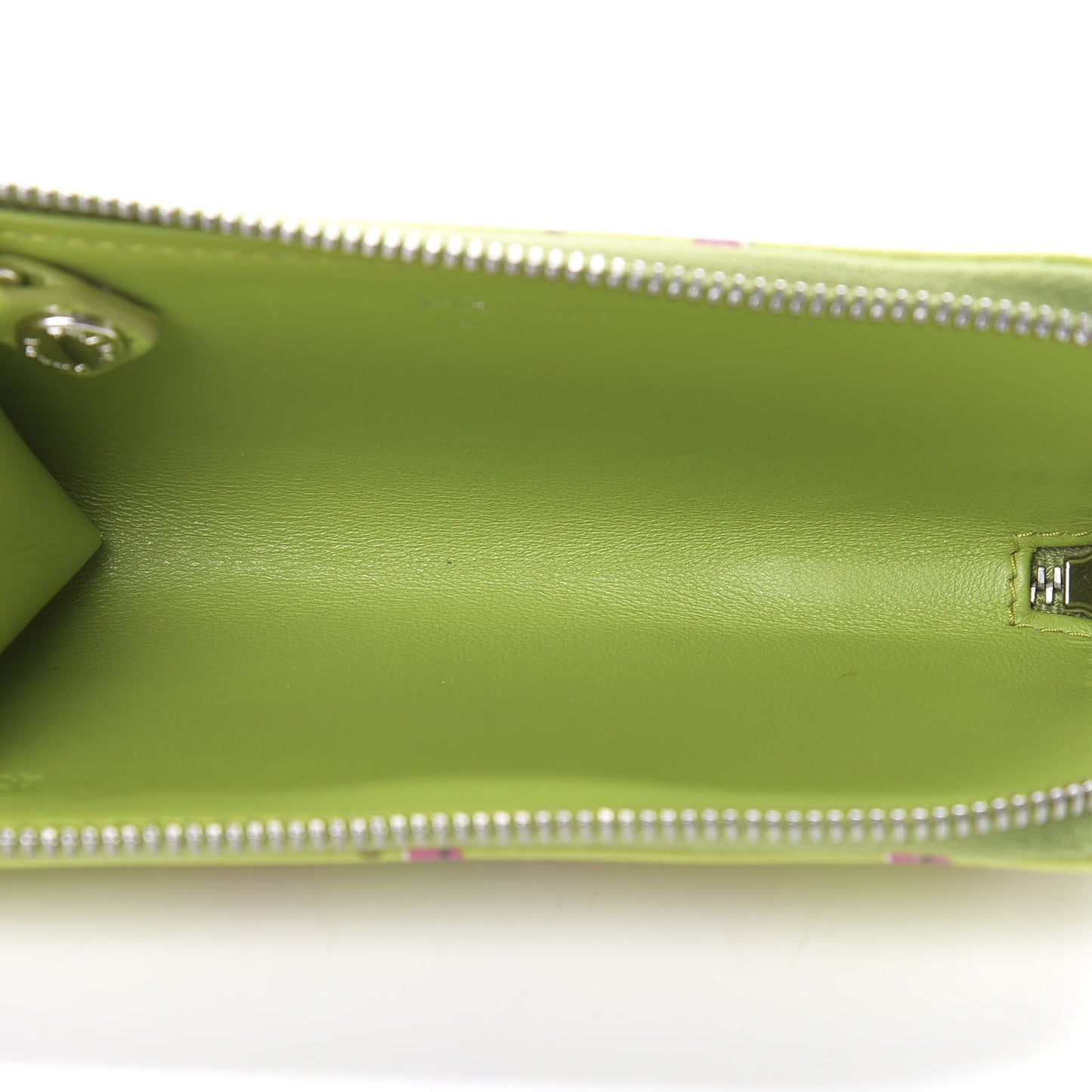 Saffiano Watermelon Print Zip Key Pouch Erba