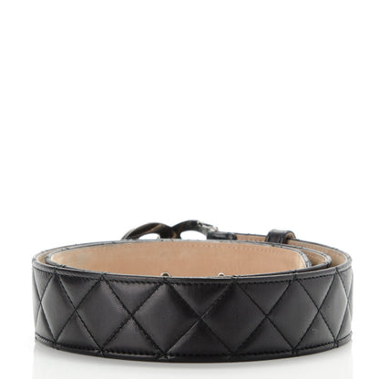 Chanel Lambskin Quilted CC Belt 90 36 Black 3 of 6