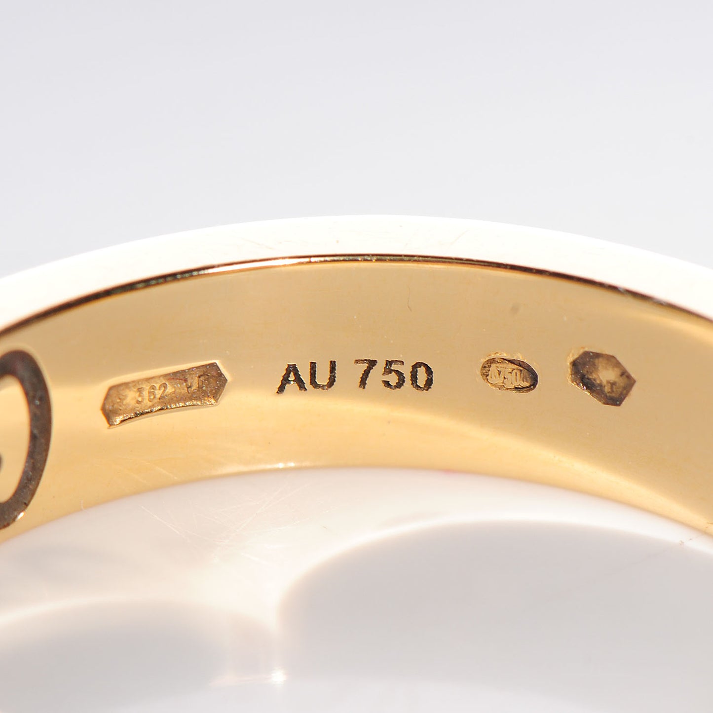 18k Yellow Gold Diamond Icon Stardust Thin Band Ring 6