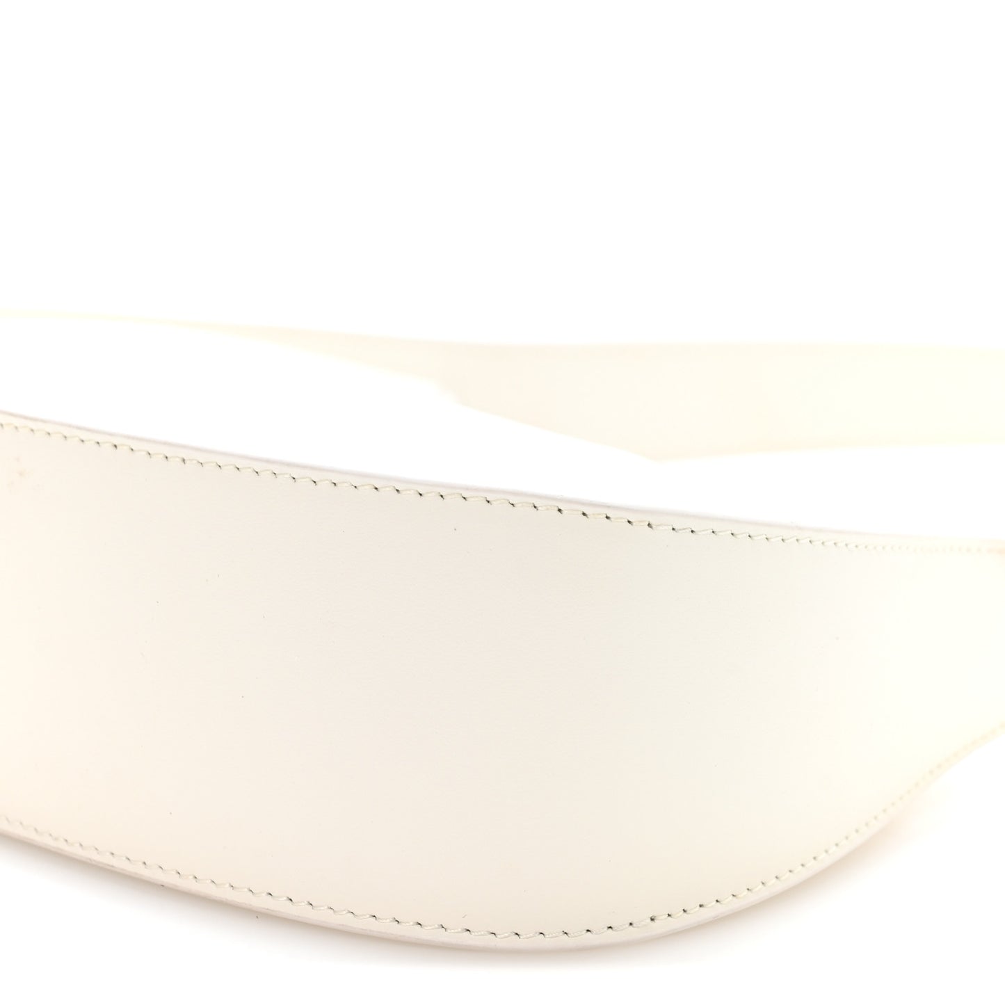 Smooth Calfskin Half Moon Shoulder Bag New Ivory
