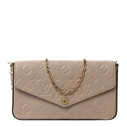 Louis Vuitton Empreinte Pochette Felicie Chain Wallet Tourterelle 1 of 11