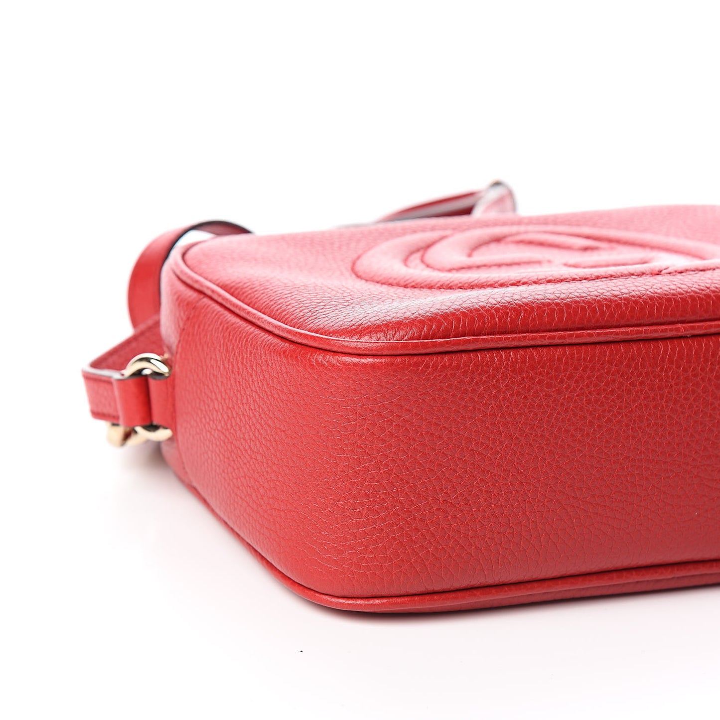 Pebbled Calfskin Small Soho Disco Bag Tabasco Red