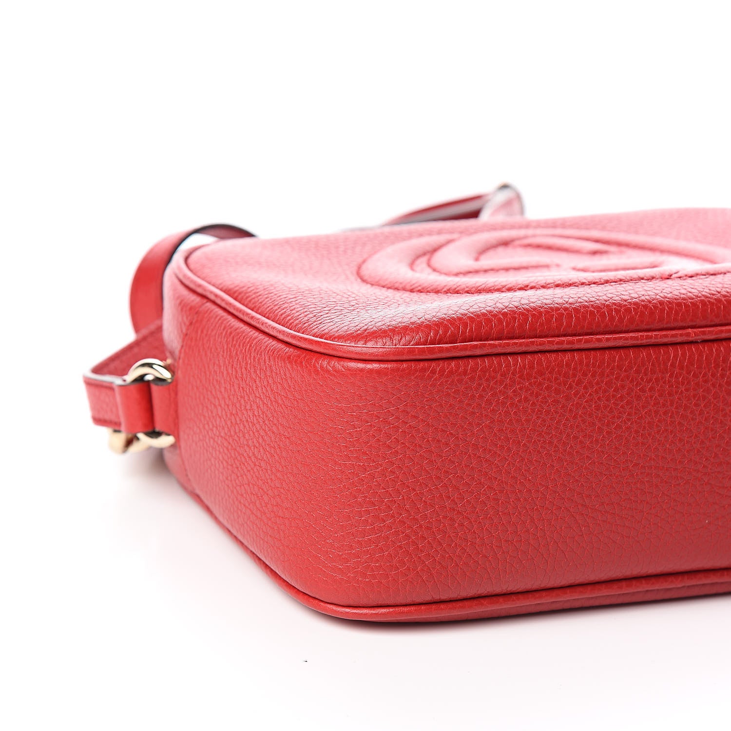Gucci Pebbled Calfskin Small Soho Disco Bag Tabasco Red 8 of 10