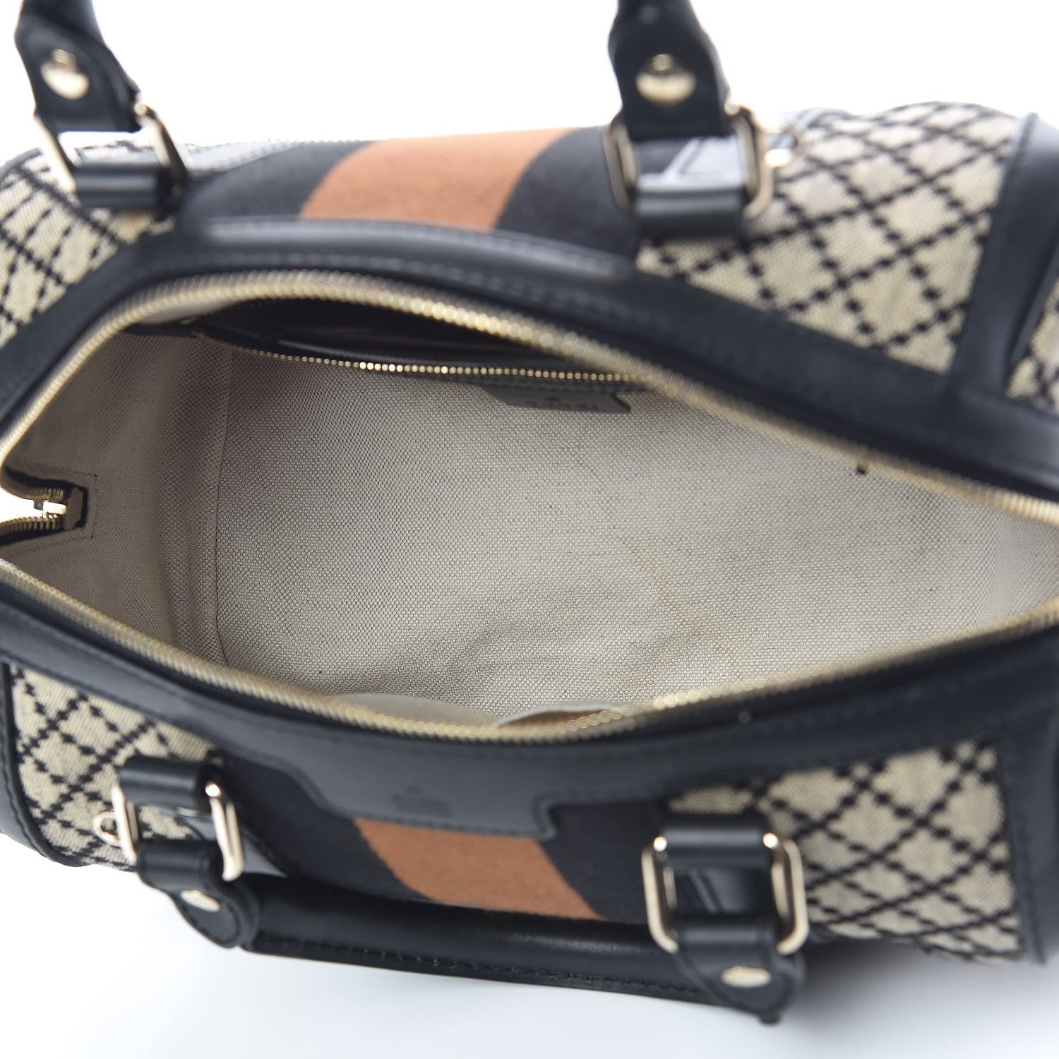 Gucci Diamante Vintage Web Small Boston Black 5 of 13