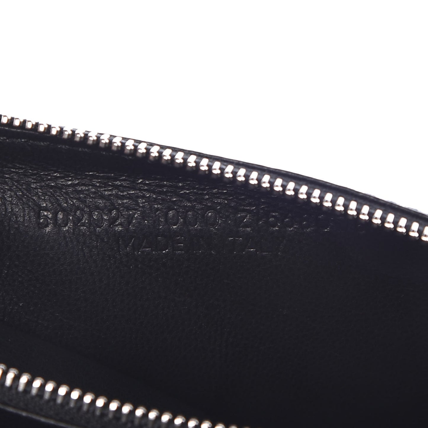Pebbled Calfskin Everyday Chain Wallet Black