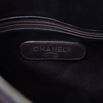 Chanel Calfskin Stitched CC Boston Brown 8 of 10