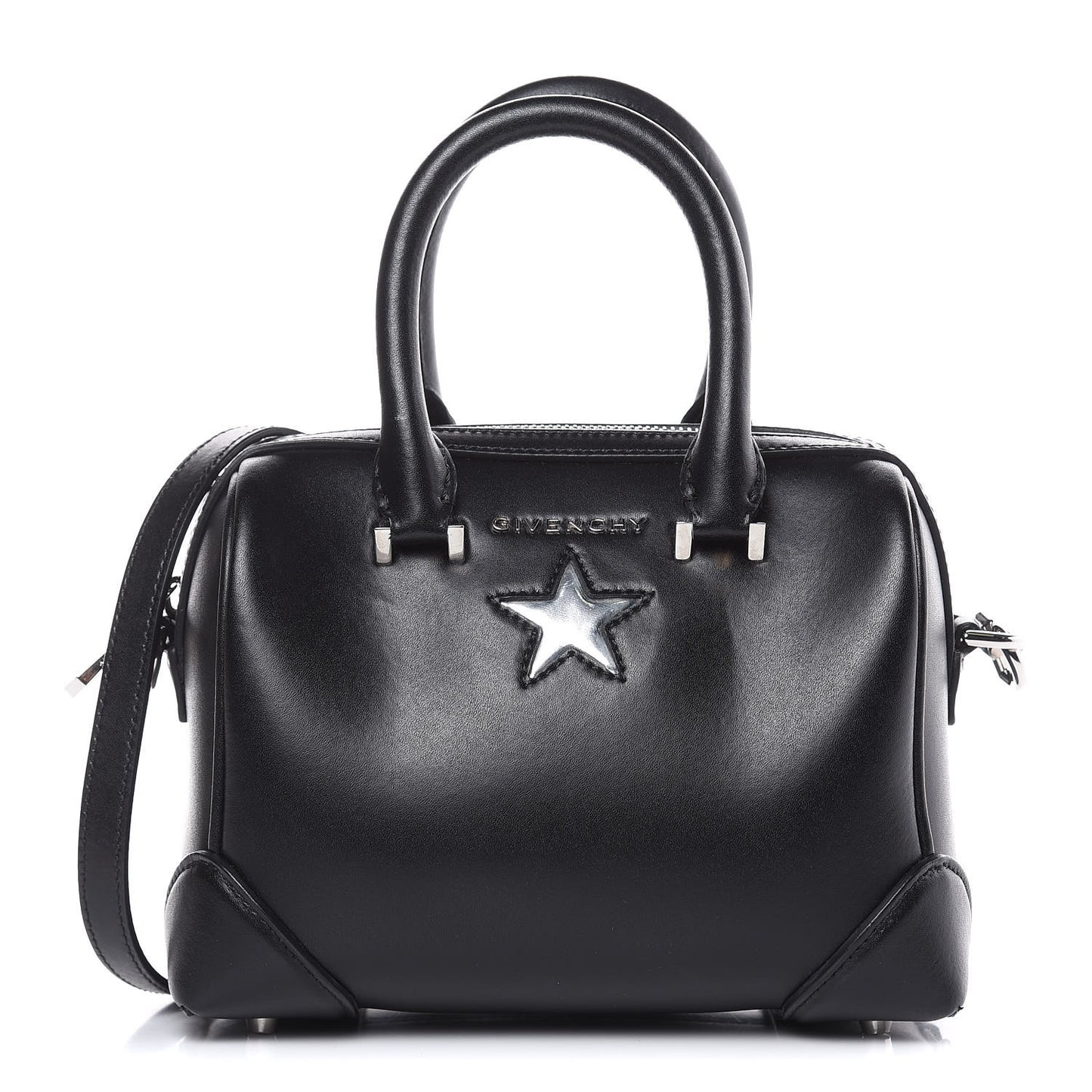Calfskin Star Micro Lucrezia Black Silver