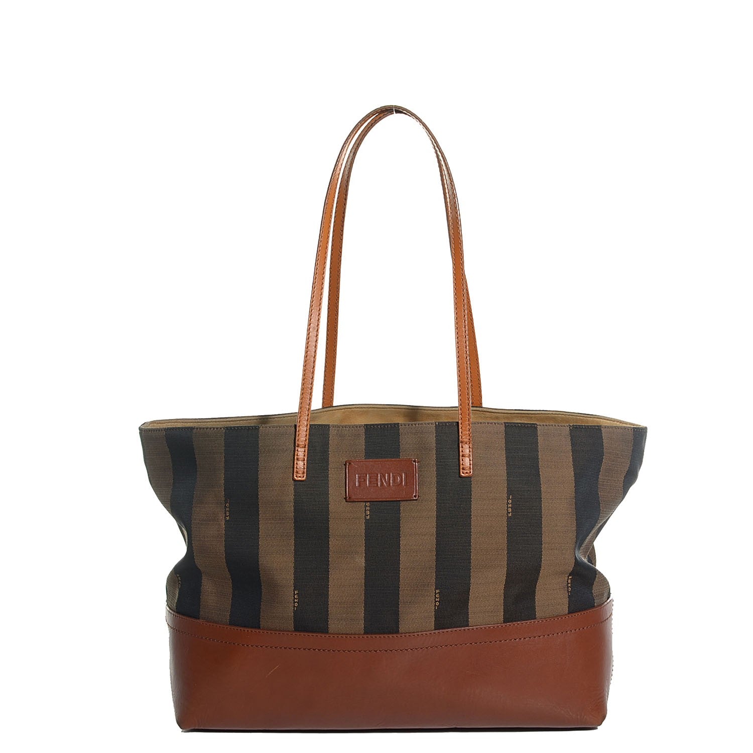 Fendi Pequin Cuoio Vegetale Medium Roll Tote Tobacco Cuoio Miele 1 of 11