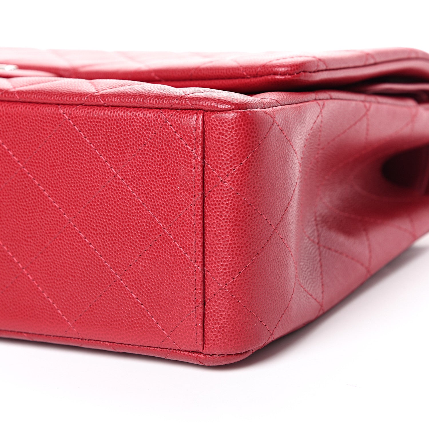 Chanel Caviar Quilted Maxi Double Flap Red 9 of 14